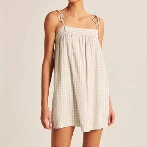 Tie-Strap Trapeze Mini Dress